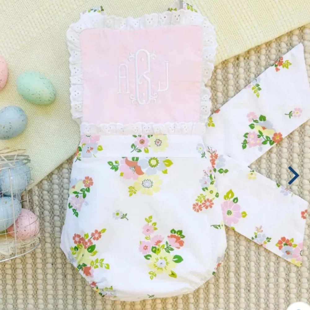 Beaufort Bonnet TBBC Sally Sunsuit Biltmore Blooms/Palm Beach Pink HTF! RARE! 2T